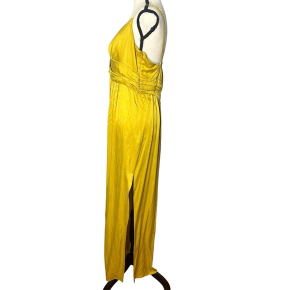 NBD Saanvi Gown Slip Dress in Vibrant Mustard Yellow Size Large - Picture 5 of 12